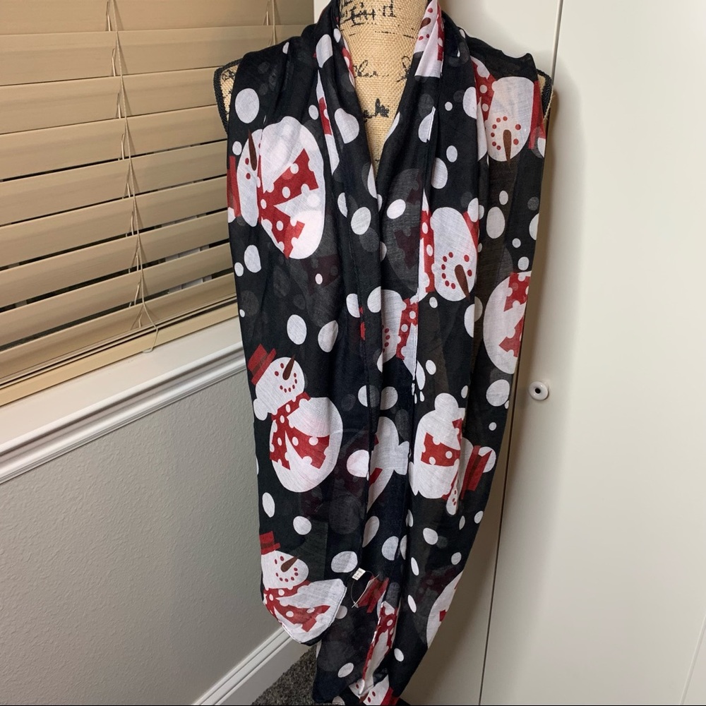 NWT Thin Snowman Christmas Scarf